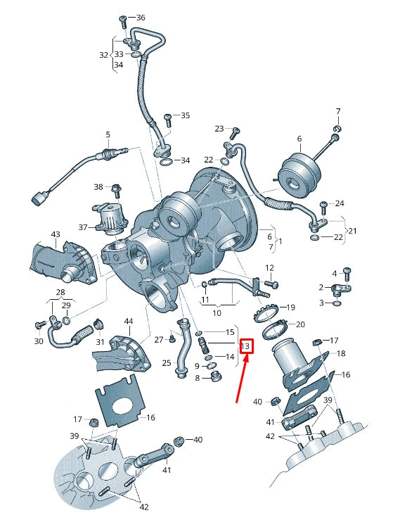 NEW AUDI Q7 4M TURBOCHARGER BOOST PRESSURE RELIEF VALVE 06M133554A