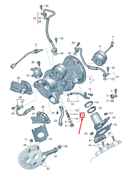 NEW AUDI Q7 4M TURBOCHARGER BOOST PRESSURE RELIEF VALVE 06M133554A