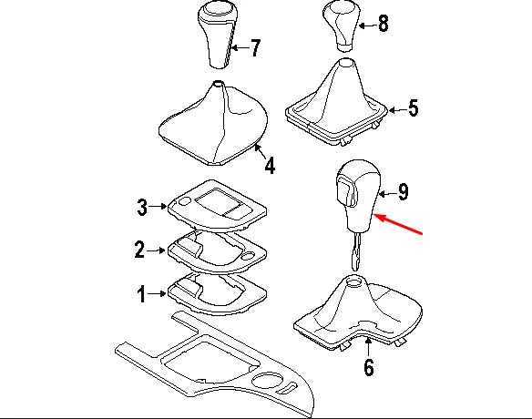 NEW BMW 5 E60 AUTO LEATHER GEAR SHIFT KNOB 25167585790 7585790 2007 ORIGINAL