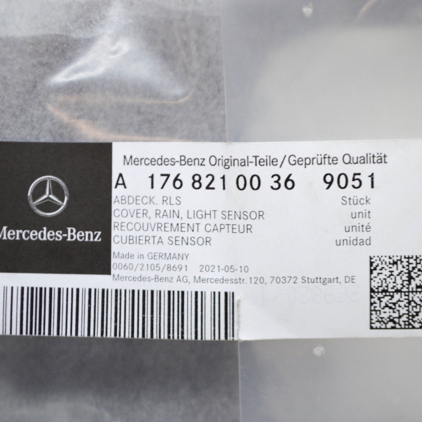 NEW MB CLA C117 FRONT WINDSHIELD RAIN LIGHT SENSOR COVER A17682100369051