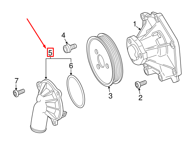 NEW AUDI Q7 4L ENGINE COOLANT THERMOSTAT 059122111D ORIGINAL