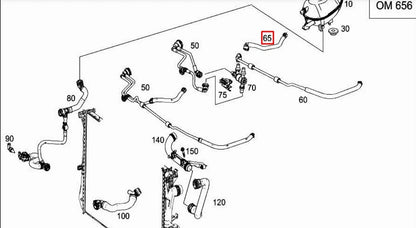 NEW MERCEDES-BENZ E W213 COOLANT HOSE PIPE A2135012101 ORIGINAL