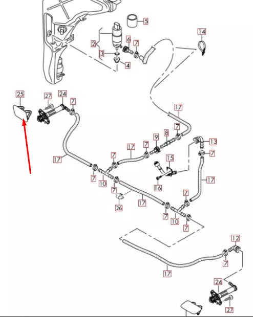 NEW AUDI A7 4G LEFT HEADLIGHT WASHER COVER 4G8955275GRU 4G8955275 GRU