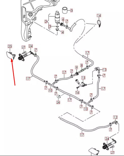 NEW AUDI A7 4G LEFT HEADLIGHT WASHER COVER 4G8955275GRU 4G8955275 GRU