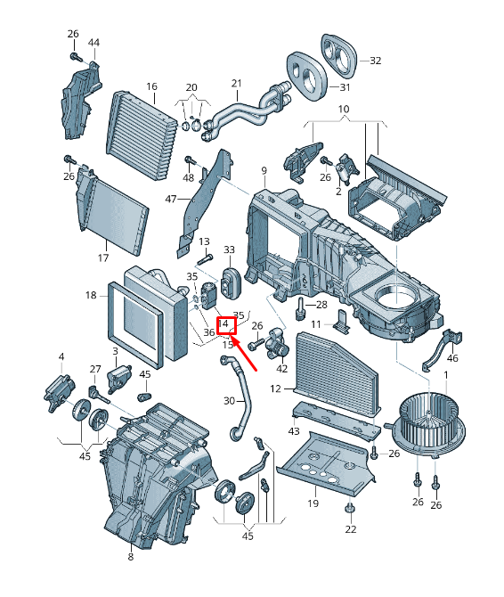 new vw cc 35 air conditioning expansion valve 1k0816679 original