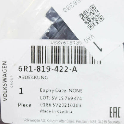 NEW AUDI A1 8X DUST AND POLLEN FILTER COVER LHD 6R1819422A ORIGINAL