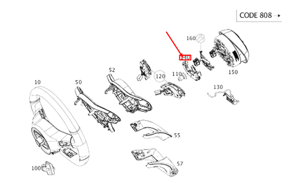 NEW MERCEDES-BENZ S W222 STEERING WHEEL CONTACT PLATE A0994645105 ORIGINAL