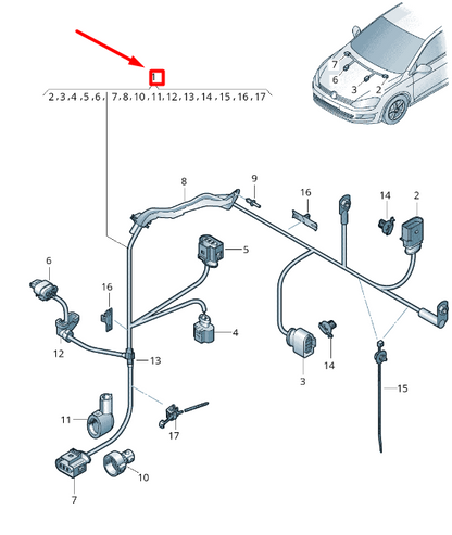 new volkswagen arteon 3h7 power steering cable harness rhd 5q2971111cl original