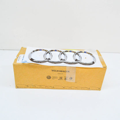 NEW AUDI A3 8V REAR TRUNK EMBLEM BADGE CHROME RINGS 8V4853742 2ZZ