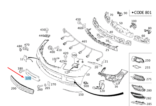 new mercedes-benz c w204 front licence plate holder a2048173478 original