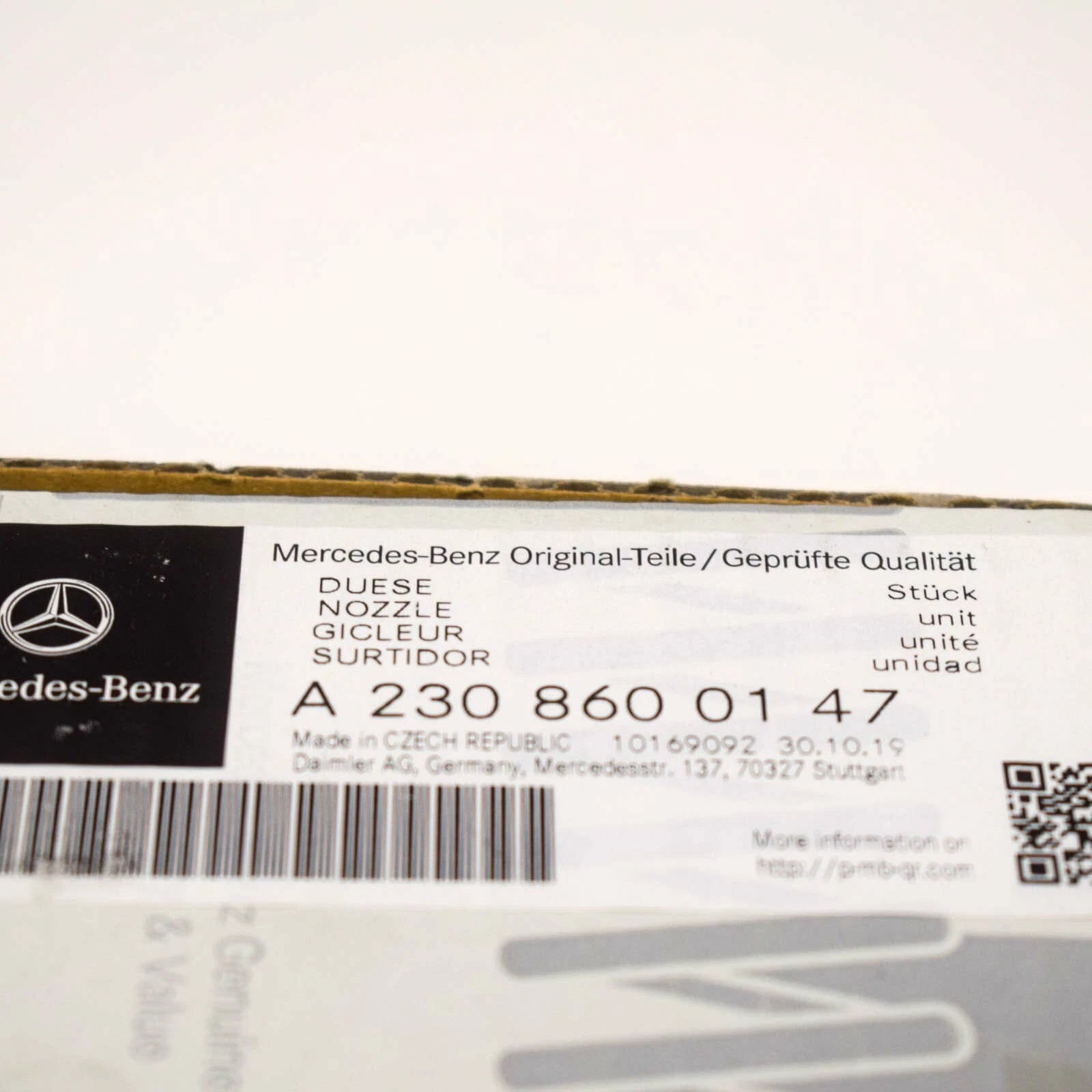 NEW MERCEDES-BENZ SL R230 LEFT HEADLIGHT WASHER NOZZLE A2308600147