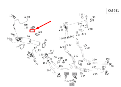 new mb cla c117 exhaust system holder cable mounting clamp a0019951544 original