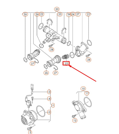 NEW VOLKSWAGEN BEETLE A5 ENGINE COOLANT REGULATOR 04L121113C ORIGINAL