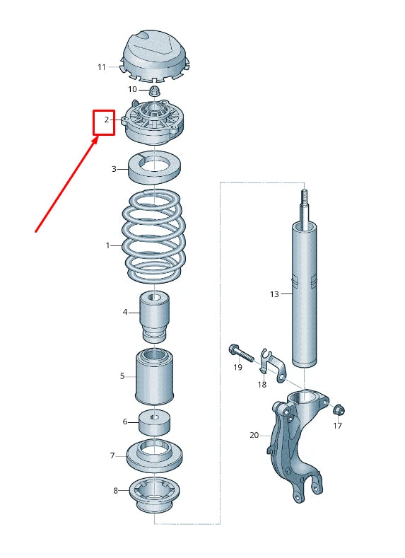 NEW AUDI Q8 4MN SHOCK ABSORBER BEARING 4M6413333D ORIGINAL