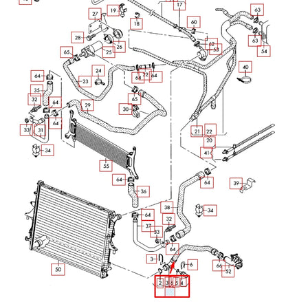 NEW AUDI Q7 4L COOLANT HOSE PIPE 7L6122051AC 2015