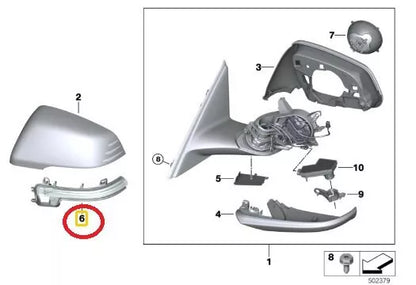 NEW BMW F40 FRONT LEFT DOOR MIRROR TURN INDICATOR 51169879127 9879127 ORIGINAL