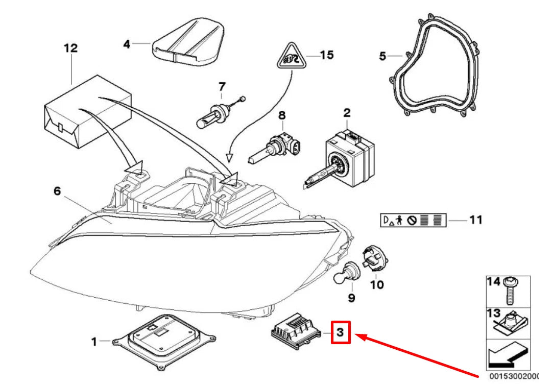 NEW BMW X5 E70 CONTROL UNIT CORNERING 63117182396 7182396 ORIGINAL