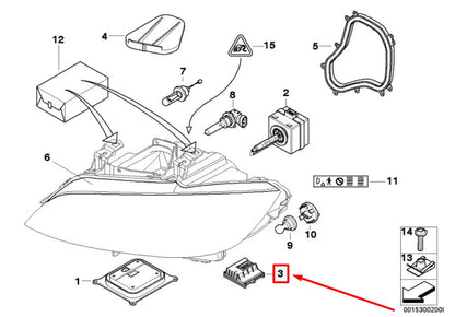 NEW BMW X5 E70 CONTROL UNIT CORNERING 63117182396 7182396 ORIGINAL