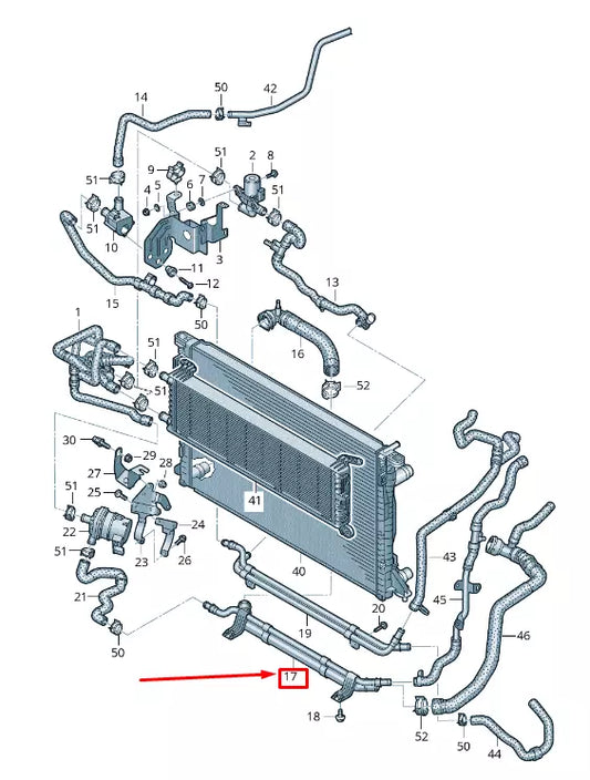 NEW AUDI Q5 FY ENGINE COOLANT PIPE 80A121070AM