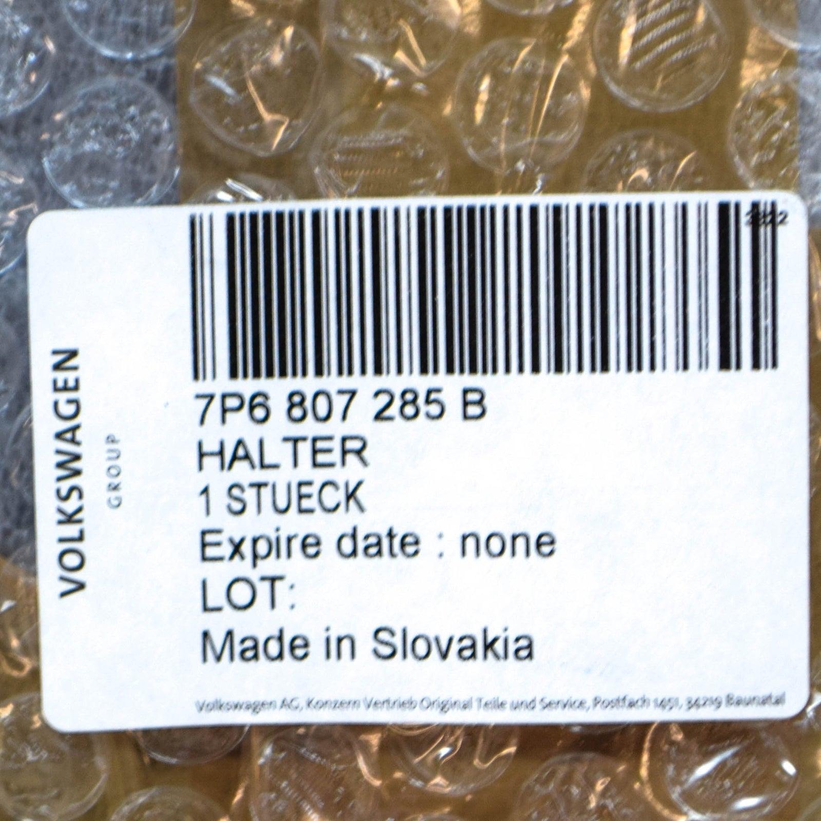 NEW VOLKSWAGEN TOUAREG 7P FRONT LICENCE PLATE HOLDER 7P6807285B USA ORIGINAL