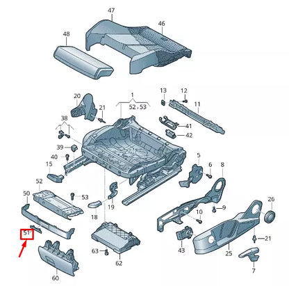 NEW AUDI Q3 F3 FRONT SEAT ADJUSTMENT HANDLE 4K0882609