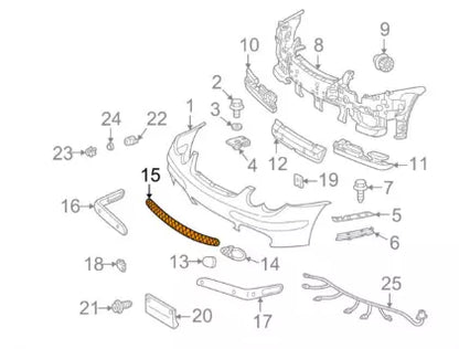 NEW MERCEDES-BENZ C-CLASS W203 FRONT BUMPER LOWER GRILLE A2038850823 ORIGINAL