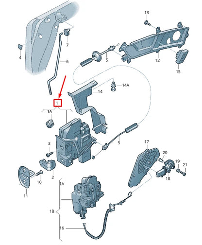NEW AUDI A6 AVANT 4F5, C6 FRONT RIGHT DOOR LOCK LHD 4F1837016E ORIGINAL
