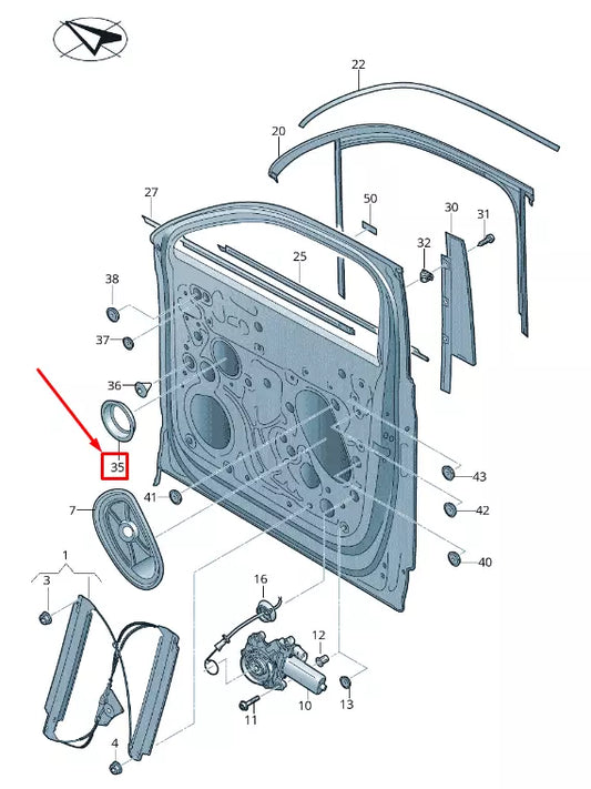 NEW VW TOUAREG CR FRONT DOOR INNER PANEL COVER 760837095