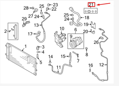 NEW AUDI A4 B8 A/C QUICK RELEASE COUPLING REPAIR SET 8K0298260B