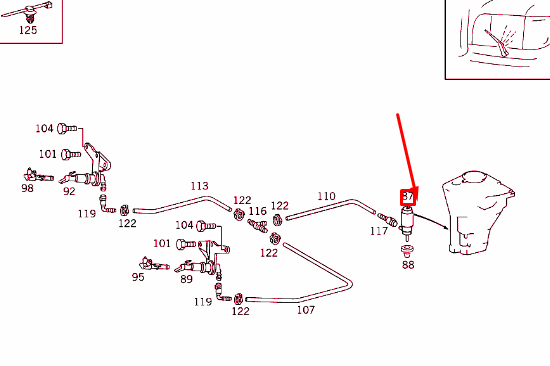 NEW MERCEDES-BENZ CLK C208 HEADLAMP WIPER WASHER PUMP A2108690321 ORIGINAL