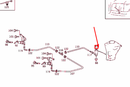NEW MERCEDES-BENZ CLK C208 HEADLAMP WIPER WASHER PUMP A2108690321 ORIGINAL