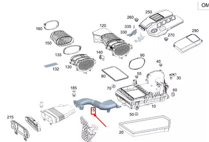NEW MERCEDES-BENZ GLE W167 RAW AIR LINE A6540944100 ORIGINAL