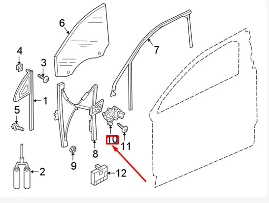 NEW AUDI A4 B9 FRONT RIGHT DOOR WINDOW POWER MOTOR 8W0959801