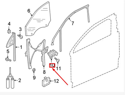 NEW AUDI A4 B9 FRONT RIGHT DOOR WINDOW POWER MOTOR 8W0959801