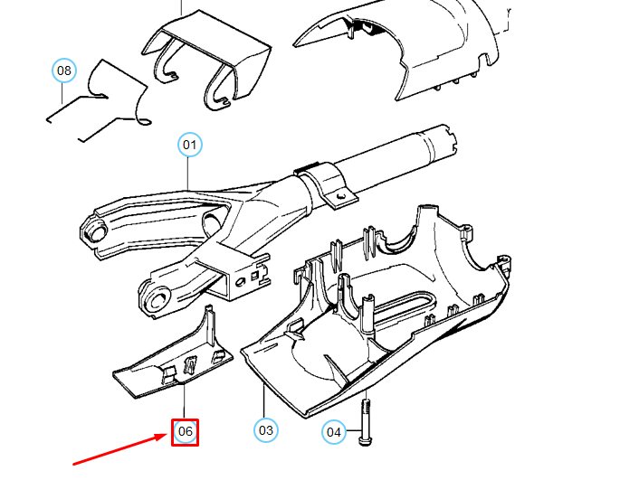new bmw 5 e34 steering column cover 32311157677 1157677 original