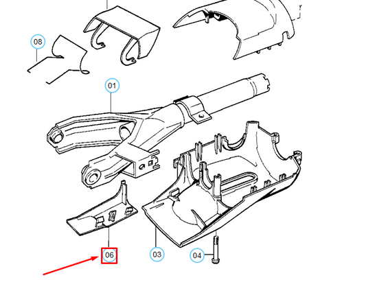 new bmw 5 e34 steering column cover 32311157677 1157677 original