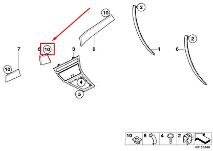 NEW BMW X3 E83 DASHBOARD DASH TRIM CLIP GROMMET 8266814 51458266814 ORIGINAL