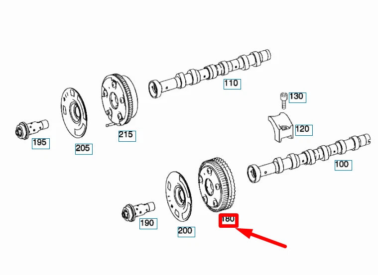 NEW MERCEDES-BENZ ML W164 CAMSHAFT INLET LEFT ADJUSTER A2720505247 ORIGINAL