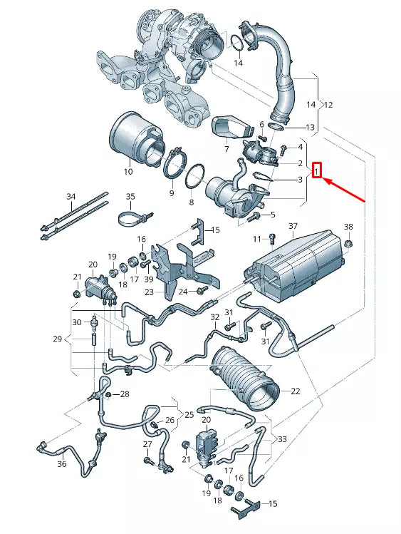NEW VW TIGUAN AD EGR COOLER WITH CONTROL FLAP 04L131512CC ORIGINAL