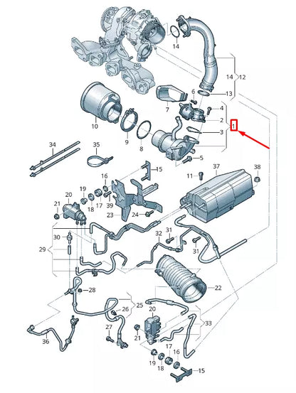 NEW VW TIGUAN AD EGR COOLER WITH CONTROL FLAP 04L131512CC ORIGINAL