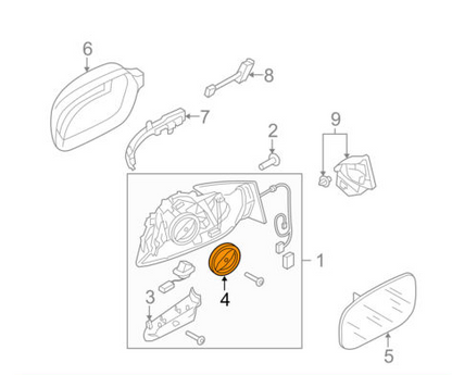 new audi a4 b8 mirror motor 8t0959577a 2014 original