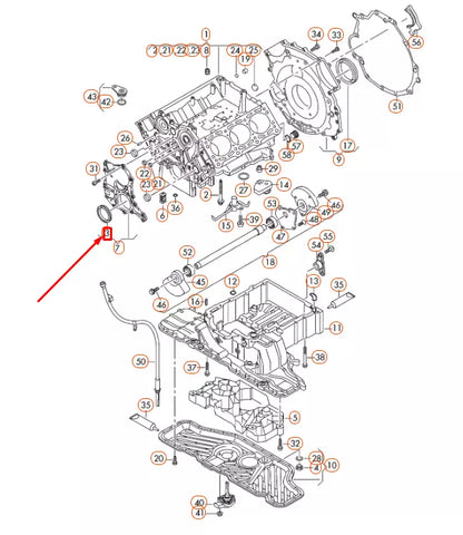 NEW AUDI A4 B7 ENGINE CRANKSHAFT SEAL 079103051D