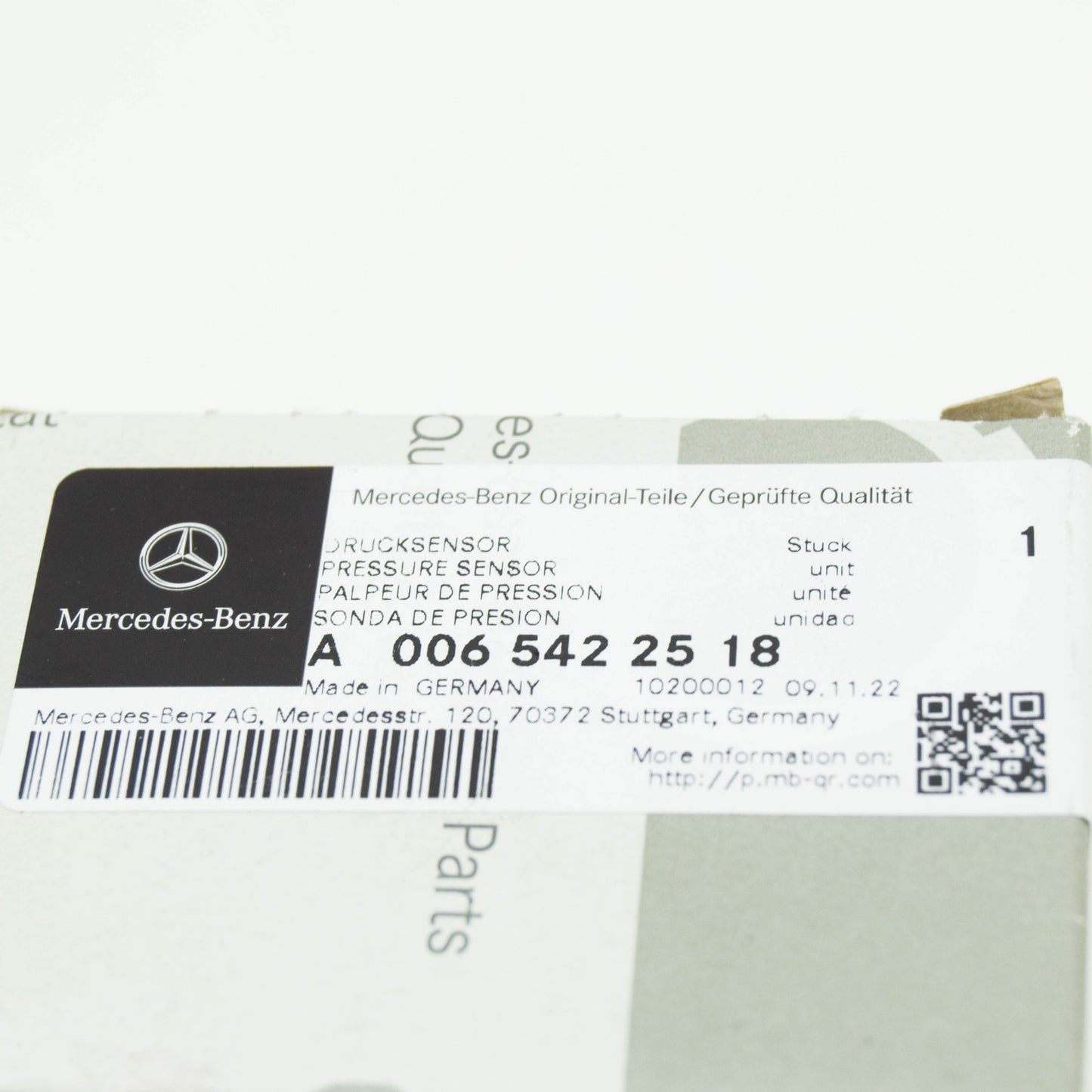 NEW MB E W212 BRAKE UNIT VACUUM SENSOR PRESSURE SENSOR A0065422518 ORIGINAL