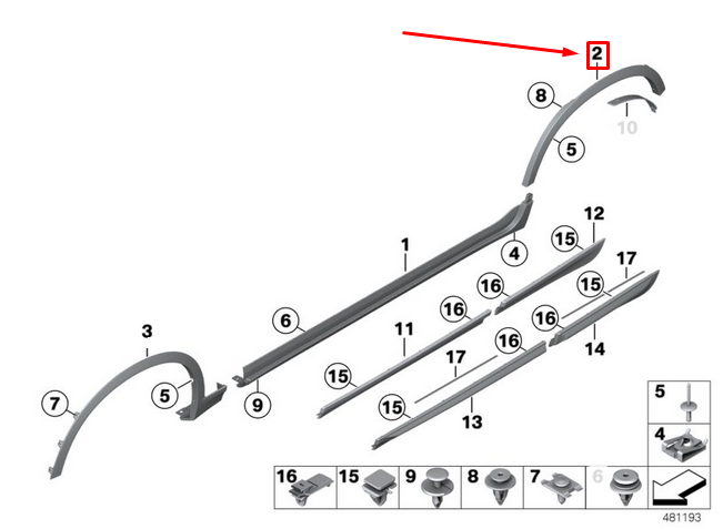 new bmw x3 f25 rear right wheel arch cover 51777210084 7210084 original