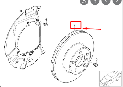 new bmw 6 e63 front brake disc 6864906 34116864906 original