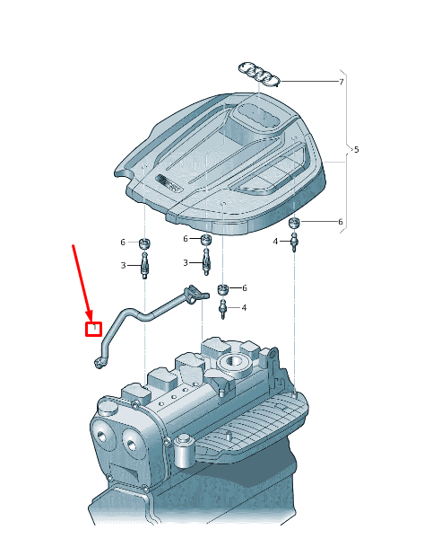 new audi a4 avant b8 breather line 06l103213t original