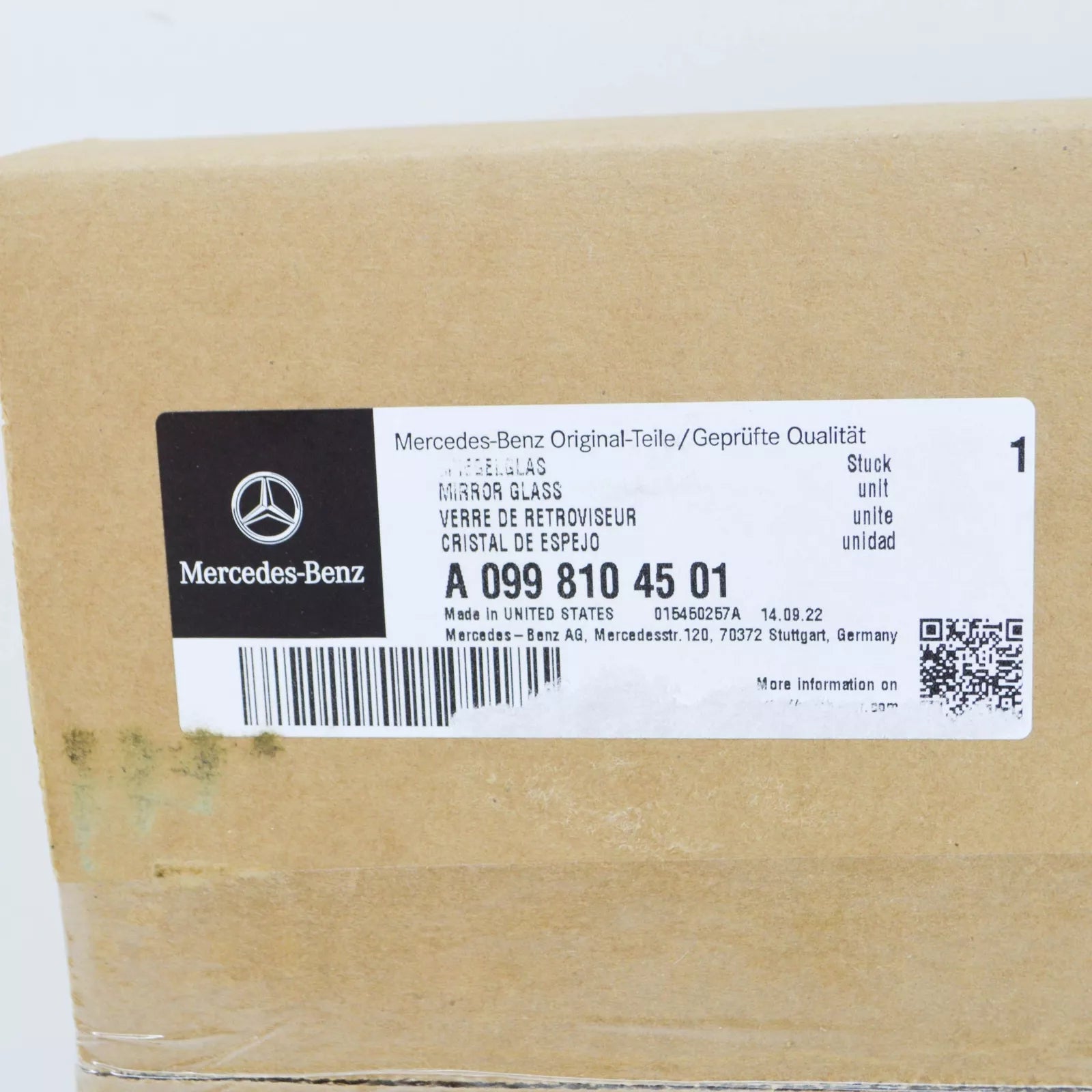 NEW MERCEDES-BENZ GLB X247 FRONT LEFT DOOR MIRROR GLASS LHD A0998104501 ORIGINAL