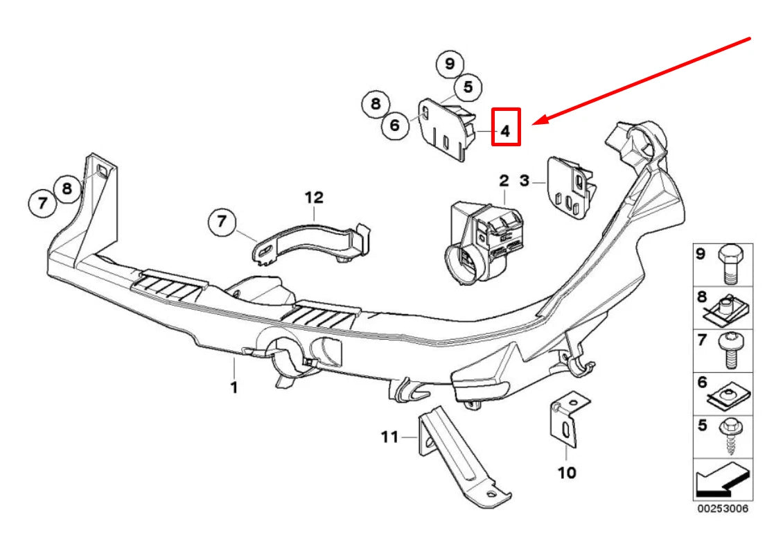 NEW BMW 3 E90 RIGHT HEADLIGHT ARM BRACKET 7136828 51647136828 ORIGINAL