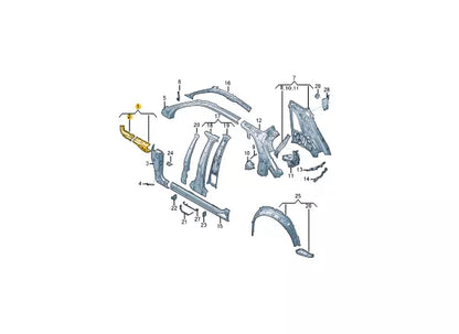 NEW AUDI Q3 F3 SPORTBACK SIDE PANEL LEFT MEMBER 83A810135A