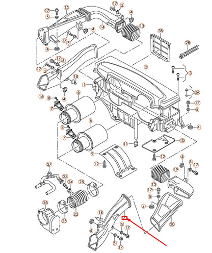 NEW AUDI R8 42 FRONT LEFT INTAKE AIR DUCT 420129509D